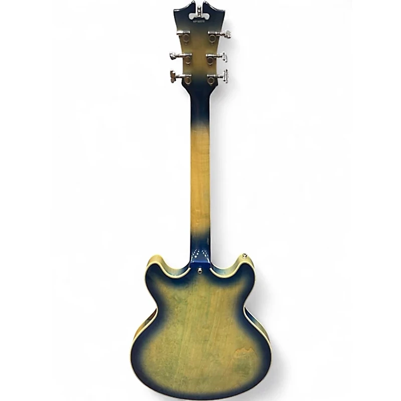 Used D'Angelico Premier Series DC Blue Burst Hollow Body Electric Guitar