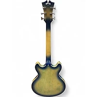 Used D'Angelico Premier Series DC Blue Burst Hollow Body Electric Guitar