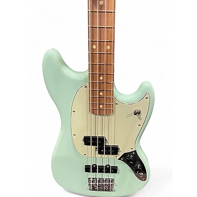 Used Fender Mustang Bass Surf Green Electric Bass Guitar