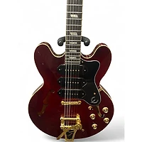 Used Epiphone Riviera P93 Worn Cherry Hollow Body Electric Guitar