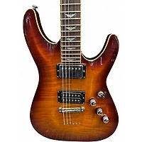 Used Schecter Guitar Research C1 Plus Tobacco Burst Solid Body Electric Guitar