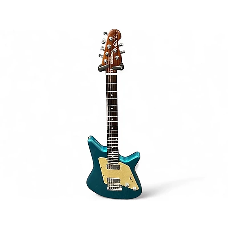 Used Ernie Ball Music Man Albert Lee Signature Tremolo METALLIC BLUE Solid Body Electric Guitar