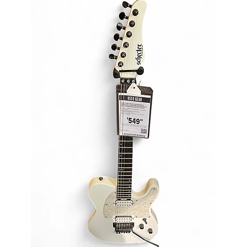 Used Schecter Guitar Research sunvalley super shredder metallic white Solid Body Electric Guitar