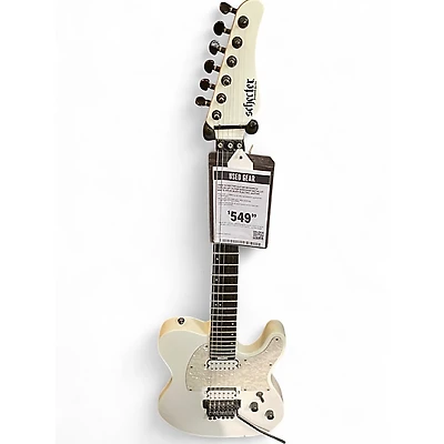 Used Schecter Guitar Research sunvalley super shredder metallic white Solid Body Electric Guitar