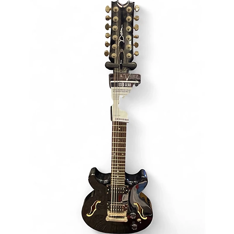 Used Dean Boca 12 Black Solid Body Electric Guitar
