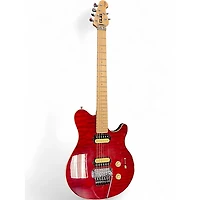 Used Sterling by Music Man SUB SERIES AXIS TRANSPARENT RED Solid Body Electric Guitar