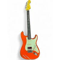 Used Big River ISABELLA STRAT Orange Solid Body Electric Guitar
