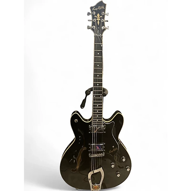 Used Hagstrom VIKING Black Hollow Body Electric Guitar