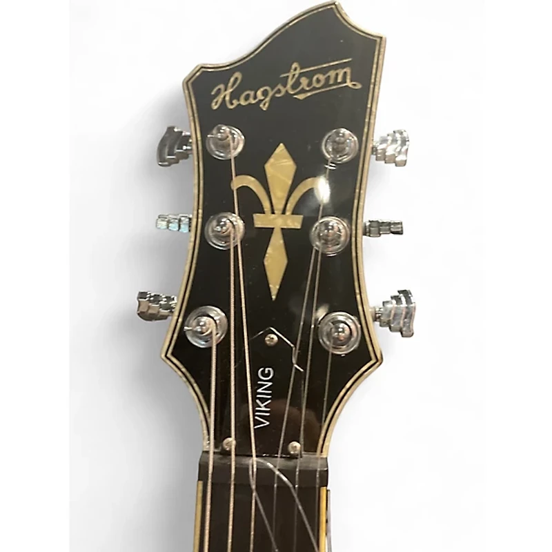Used Hagstrom VIKING Black Hollow Body Electric Guitar