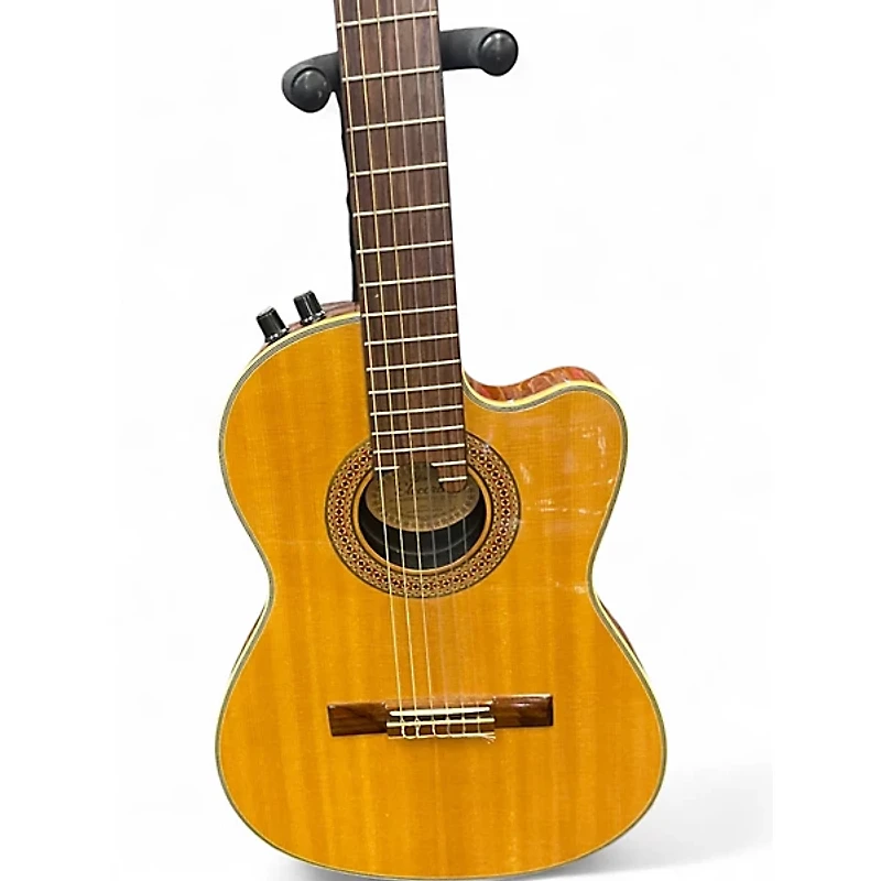 Used Aria elecord Natural Classical Acoustic Electric Guitar