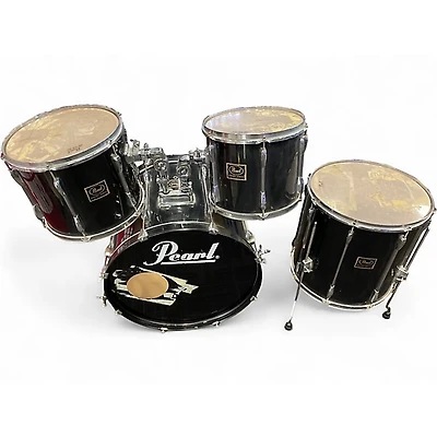 Used Pearl 4 Piece Export Black Drum Kit