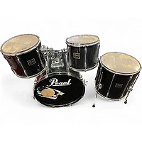 Used Pearl 4 Piece Export Black Drum Kit