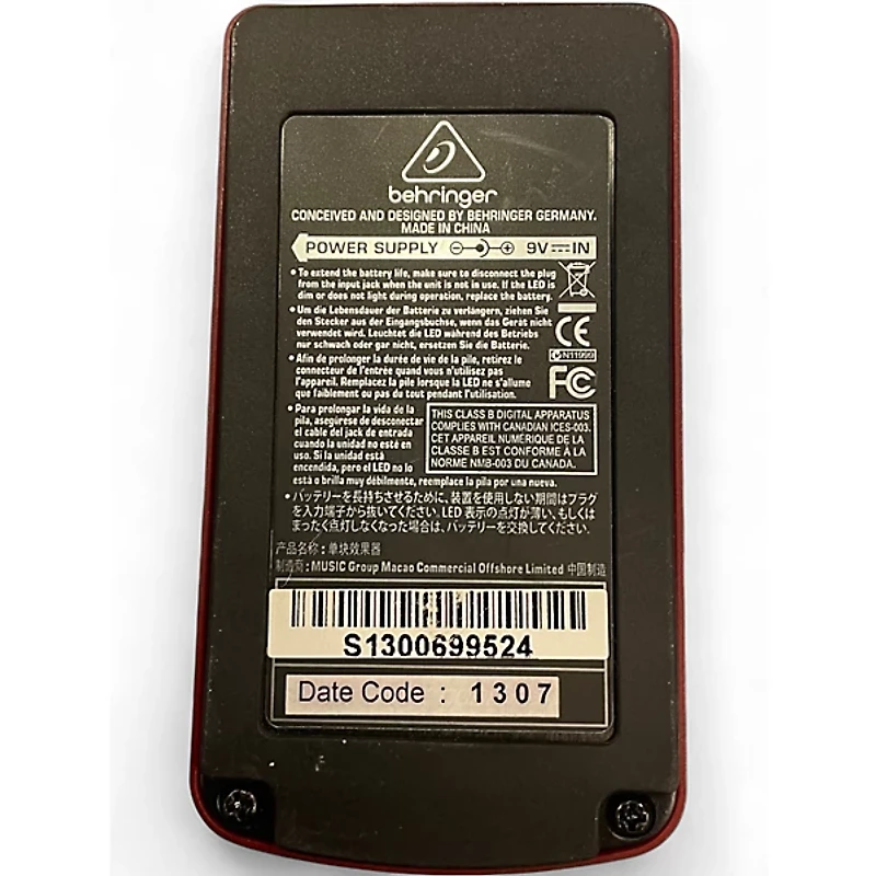 Used Behringer BSY600 Bass Synthesizer Bass Effect Pedal