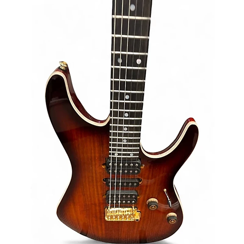 Used Ibanez AZ47P2K DRAGON EYE BURST Solid Body Electric Guitar