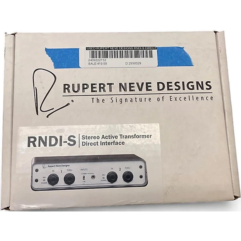 Used Rupert Neve Designs RNDI-S Direct Box