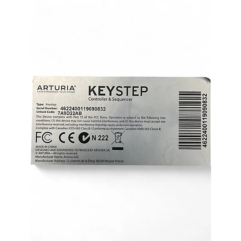 Used Arturia Keystep MIDI Controller