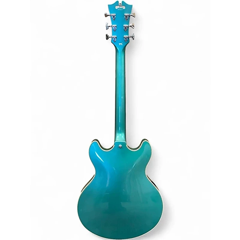 Used D'Angelico Premier Series DC Blue Hollow Body Electric Guitar