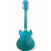 Used D'Angelico Premier Series DC Blue Hollow Body Electric Guitar