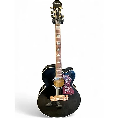 Used Epiphone J-200 EC Studio Black Acoustic Electric Guitar