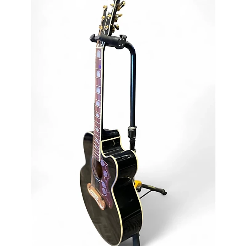 Used Epiphone J-200 EC Studio Black Acoustic Electric Guitar