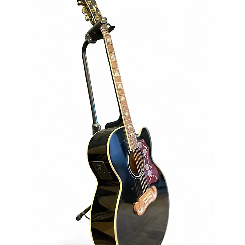 Used Epiphone J-200 EC Studio Black Acoustic Electric Guitar