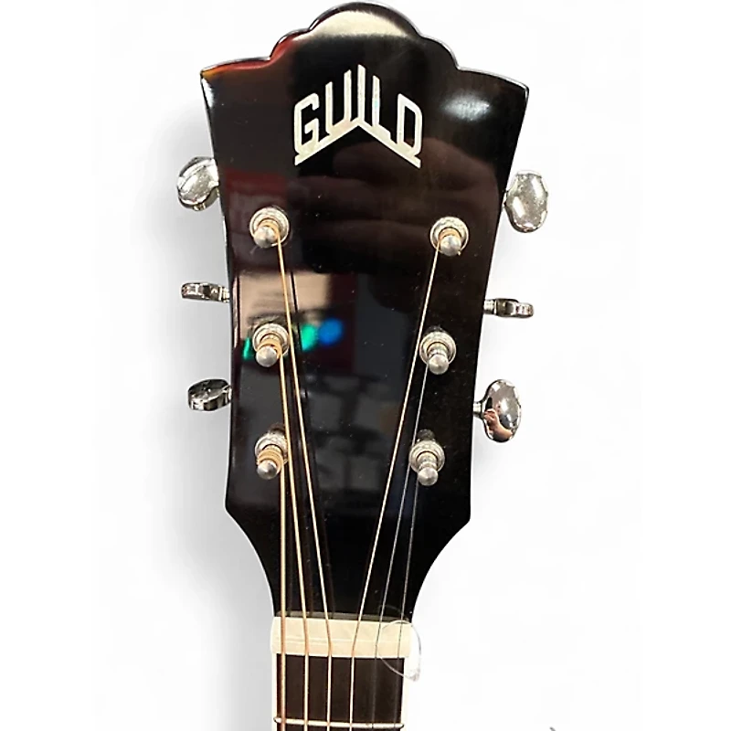 Used Guild OM-260CE Deluxe Trans Black Acoustic Electric Guitar