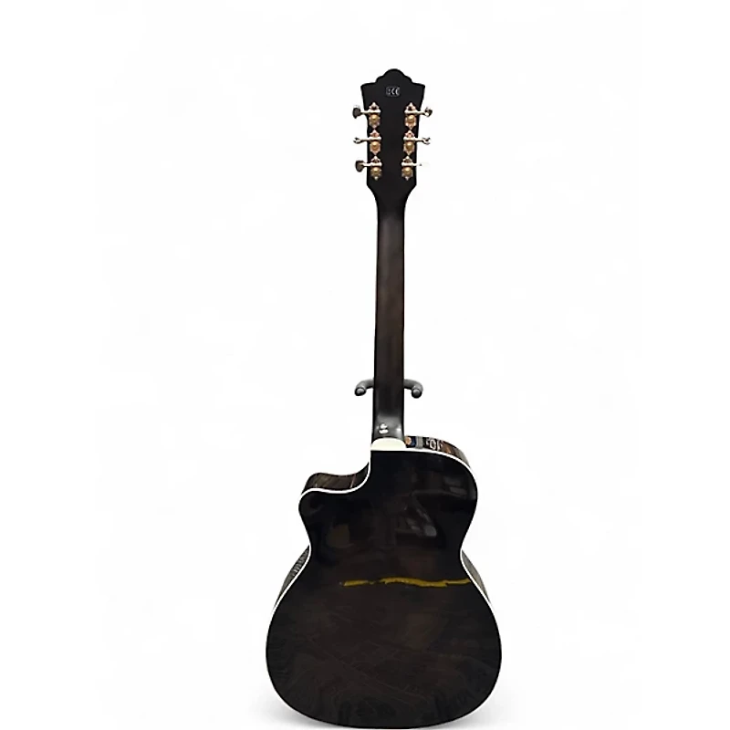 Used Guild OM-260CE Deluxe Trans Black Acoustic Electric Guitar