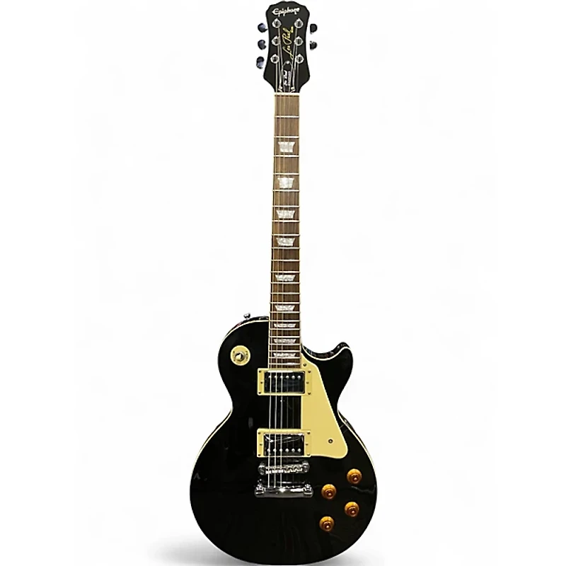 Used Epiphone Les Paul Standard Ebony Solid Body Electric Guitar