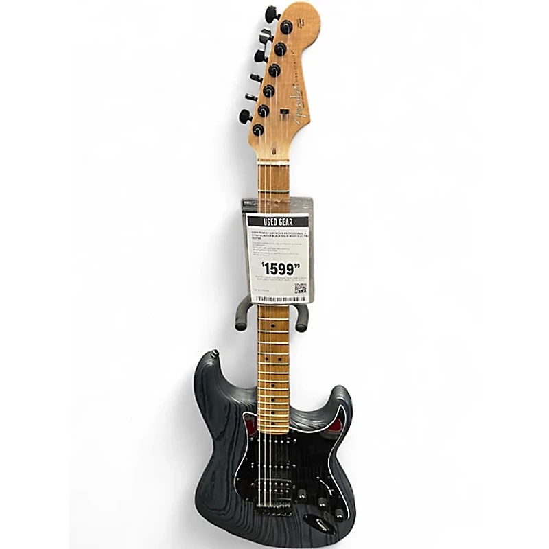 Used Fender American Professional II Stratocaster Black Solid Body Electric Guitar