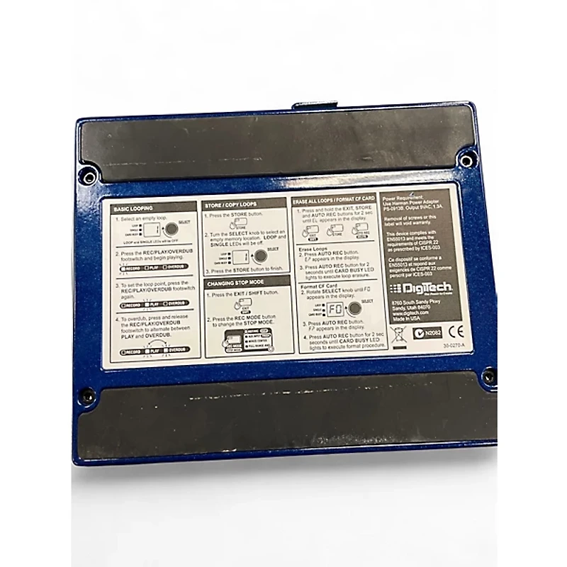 Used DigiTech JML Jam Man Looper Phrase Sampler Pedal