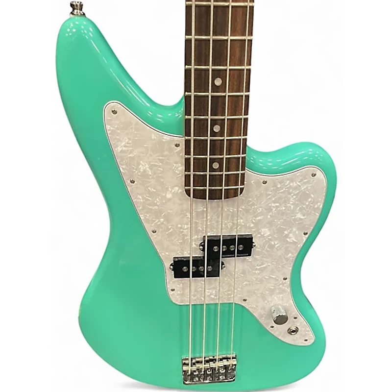 Used Fender Mark Hoppus Signature Jaguar Bass seafoam green Electric Bass Guitar