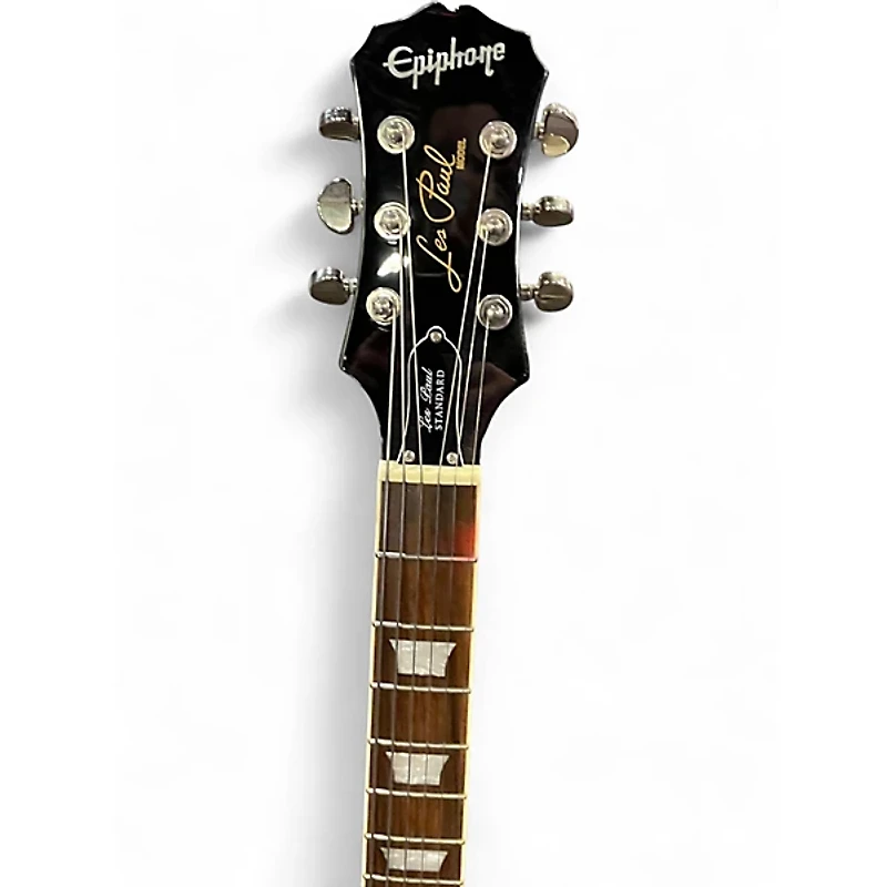 Used Epiphone Les Paul Standard Black and White Solid Body Electric Guitar