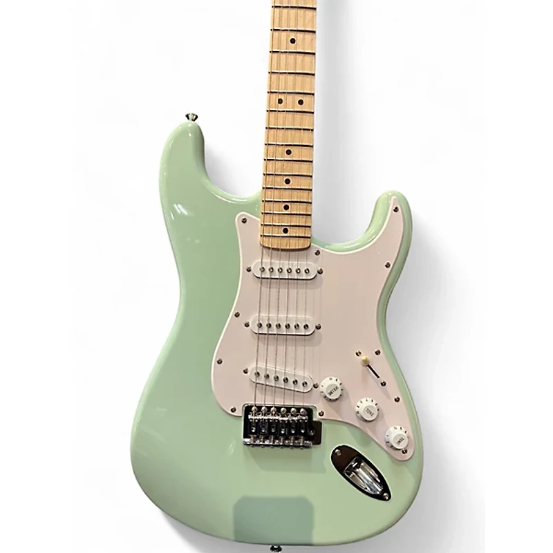 Used Squier Sonic Stratocaster Surf Green Solid Body Electric Guitar