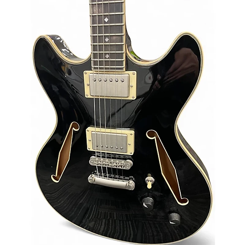 Used D'Angelico EX-DC/SP Black Hollow Body Electric Guitar