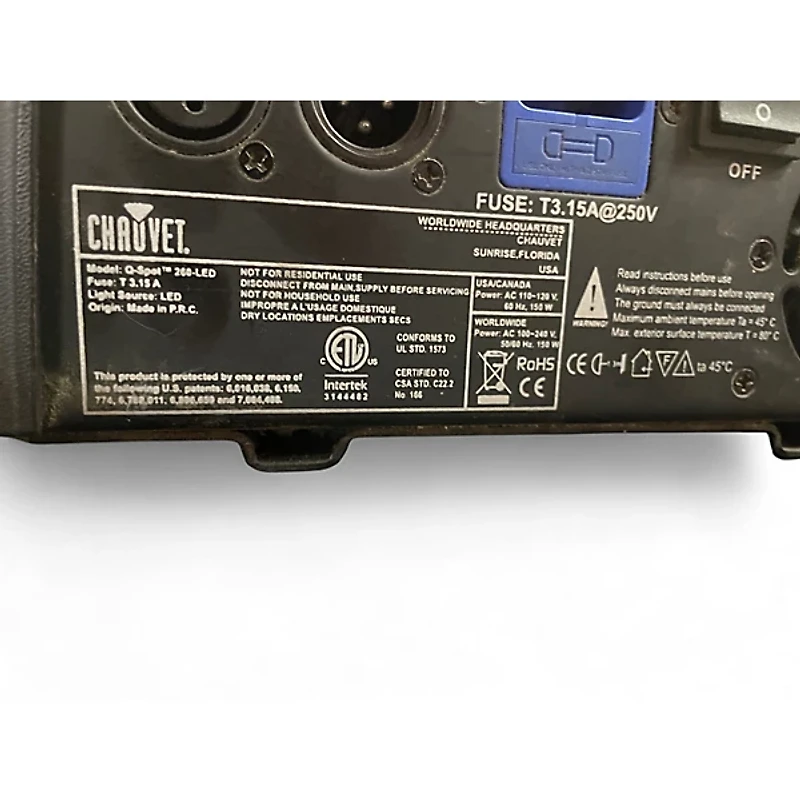 Used CHAUVET DJ Q-Spot 260 LED Moving Yoke Spot Intelligent Lighting