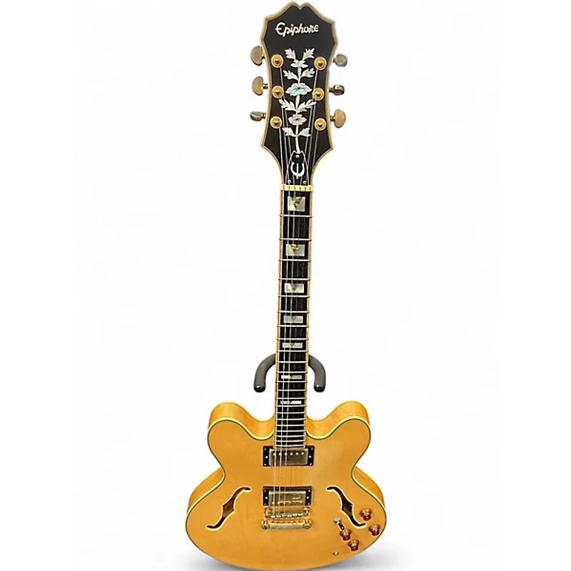 Used Epiphone Sheraton II Natural Hollow Body Electric Guitar