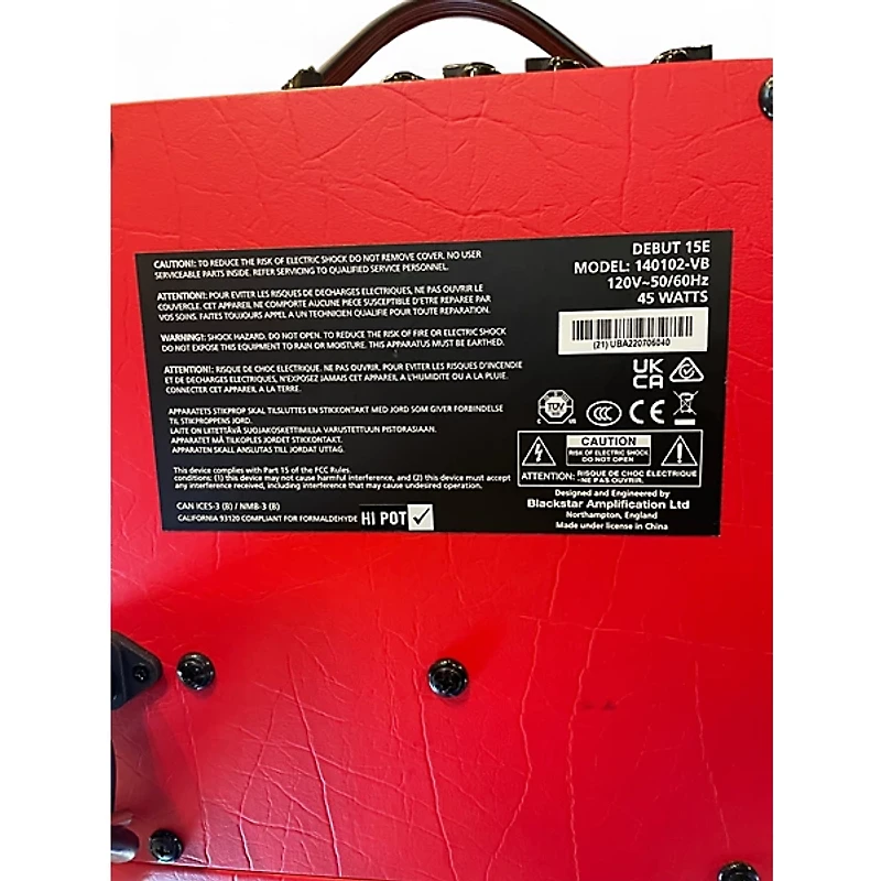 Used Blackstar Debut 15E Guitar Combo Amp