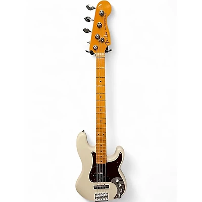 Used 2023 Fender American Ultra Precision Bass Arctic White Electric Bass Guitar