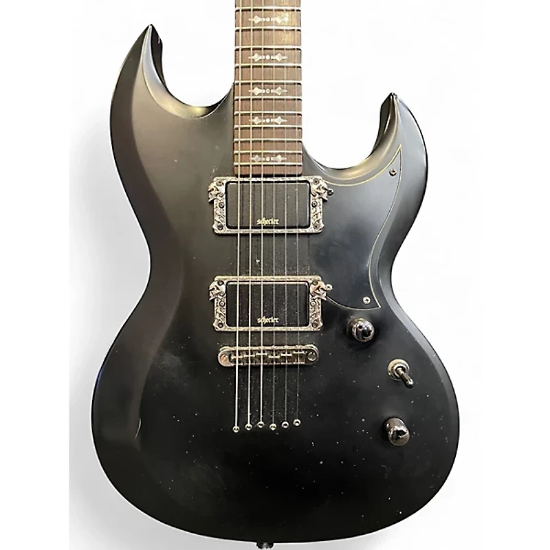 Used Schecter Guitar Research Demon S-II Black Solid Body Electric Guitar