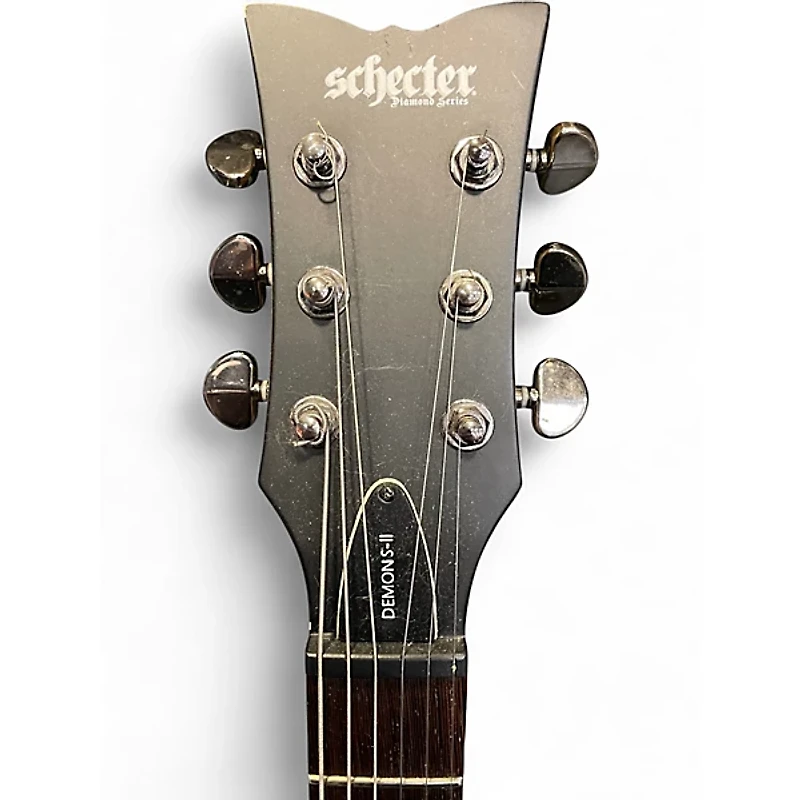 Used Schecter Guitar Research Demon S-II Black Solid Body Electric Guitar