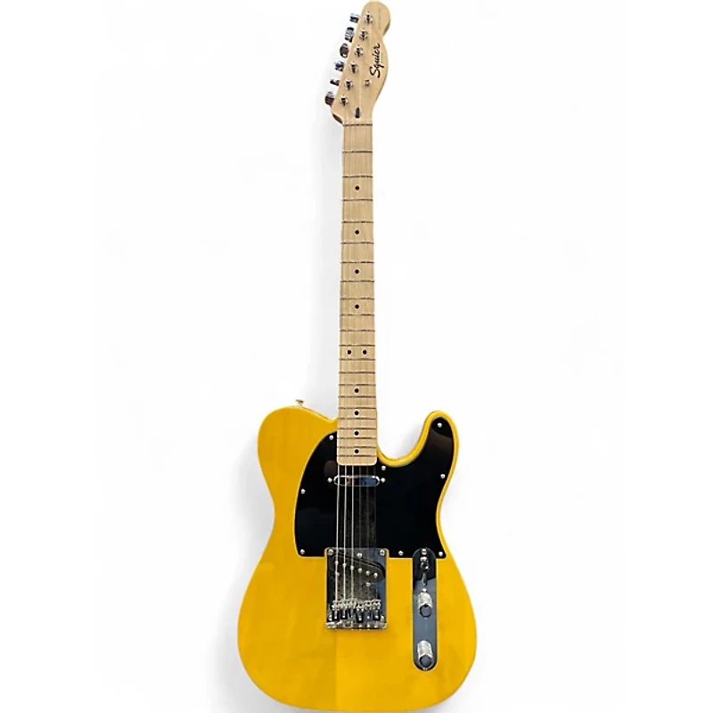 Used Squier Telecaster Yellow Solid Body Electric Guitar