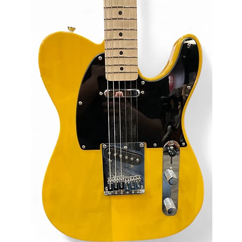 Used Squier Telecaster Yellow Solid Body Electric Guitar