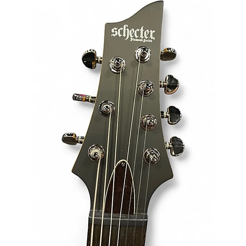 Used Schecter Guitar Research Diamond Series 7 String Black Solid Body Electric Guitar