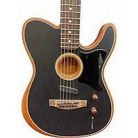 Used Fender Acoustasonic Player Telecaster Brushed Black Acoustic Electric Guitar
