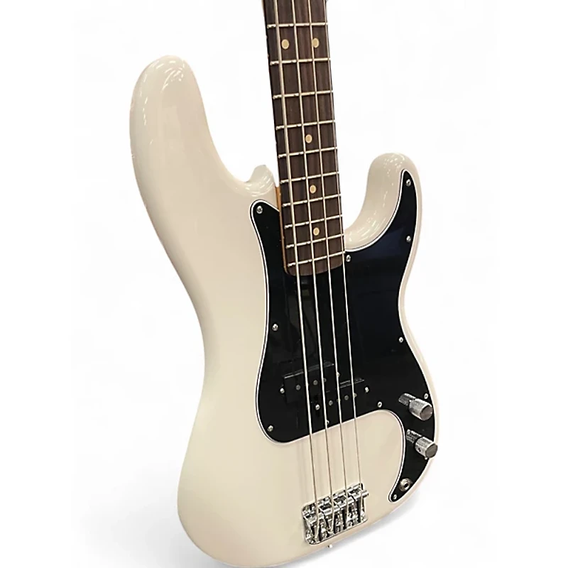 Used Fender Standard Precision Bass Alpine White Electric Bass Guitar