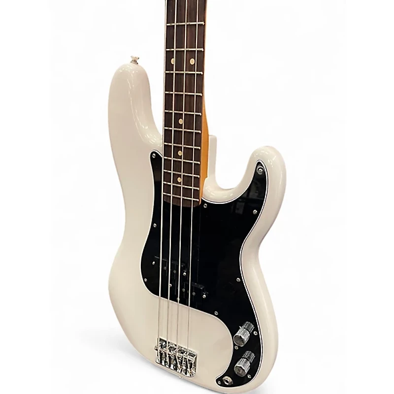 Used Fender Standard Precision Bass Alpine White Electric Bass Guitar