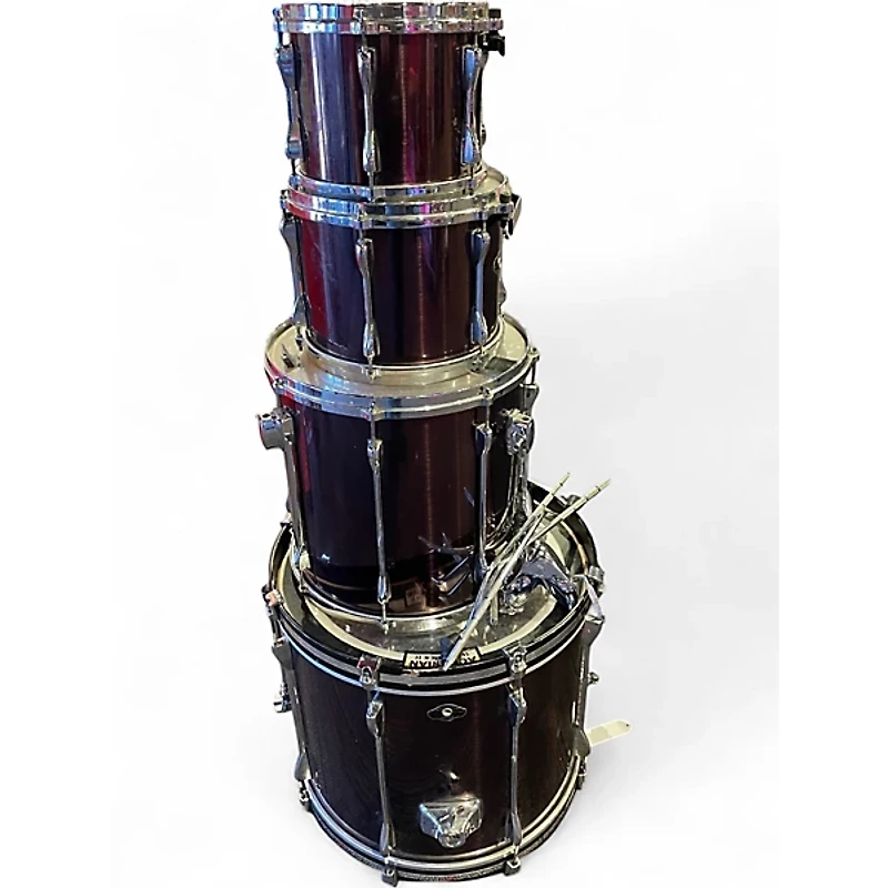 Used TAMA 4 Piece Superstar Black Chrome Drum Kit