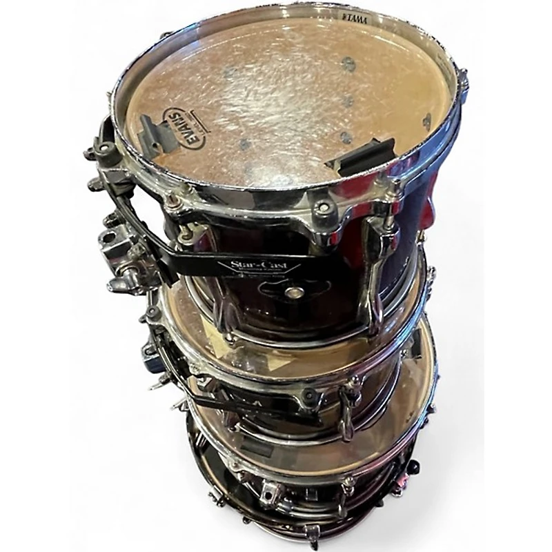 Used TAMA 4 Piece Superstar Black Chrome Drum Kit