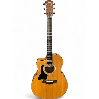 Used Taylor 114CE Left Handed Natural Acoustic Electric Guitar
