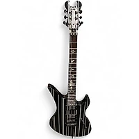 Used Schecter Guitar Research Synyster Gates Signature Standard Black with Silver Pinstripes Solid Body Electric Guitar